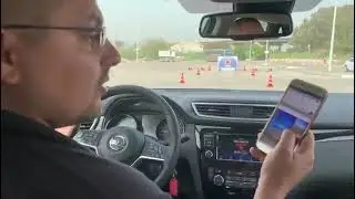 Проверка автономного экстренного торможения (удачная)