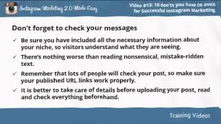 Instagram Marketing 2 Made Easy Video 13