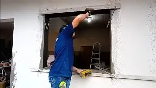 Como fazer recuadros vão de janela para instalar vidro blindex !