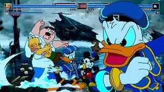[Mugen GAME] HD Homero X & Peter X Vs Donal & Mickey