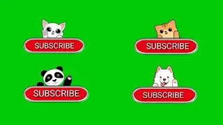 ✅Green Screen Subscribe Button | Green Screen Subscribe Button Cartoon