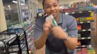 Gas Station Customers At Night