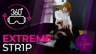 EXTREME STR1P in 360 VR - Hot Girl in Virtual Reality - Model Eva