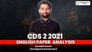 CDS (2) 2021 English Paper Live Solution | CDS English Question paper Analysis | NDA 2021