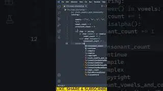 Count Vowels & Consonant of a String in python