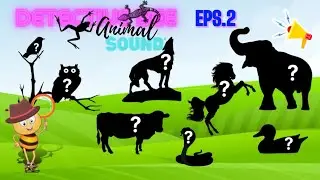 GUESS THE INTERESTING ANIMAL SOUNDS - FAMOUS ANIMALS - ELEPHANT, HORSE, COW, | By Detective Bee EPS2