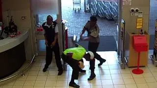Cash in Transit guard gets knocked on his backside
