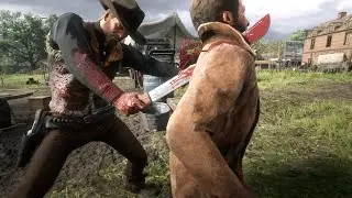 Red Dead Redemption 2 - Melee Gameplay  - Brutal Kills - Funny Moments - Ragdoll Physics Euphoria