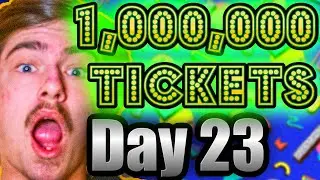 I'M WINNING 1,000,000 ARCADE TICKETS IN 25 DAYS!!! (Day 23)