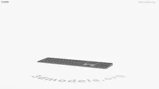 Apple Magic Keyboard with Numeric Keypad 2024 Black Keys 3D model by 3DModels.org
