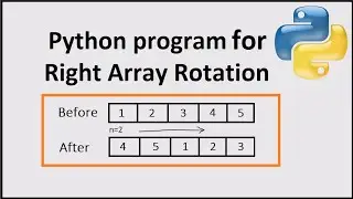 Python program for right array rotation