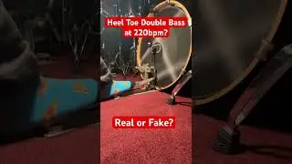 Real or Fake Double Bass Heel Toe technique? #doublebass #drummer #heeltoe #meshuggah #jayweinberg
