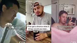 Husband React To If We Got Divorce Challenge Prank - TikTok Compilation