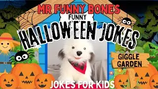 Halloween Jokes with Mr. Funny Bones in the Giggle Garden | 30 Preschool Jokes for Toddler Learning