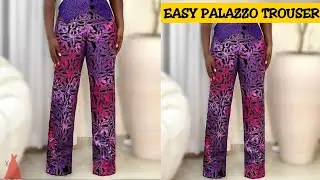 How to cut and sew a PALAZZO trouser | Quick and easy palazzo tutorial