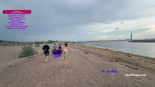 Relaxing on the beach wearing only a hat, passers-by in intimate shock