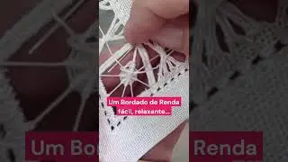 🌻 Bordado a mão! Descubra a renda italiana com um passo a passo para iniciantes. Veja como bordar
