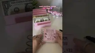 savings challenge cash stuffing ASMR ♎️🎧 #asmr #money #cashstuffing #shorts #satisfying