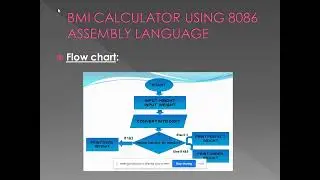 BMI Calculator using 8086 Assembly Language