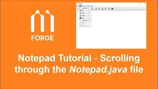 Mobioos Forge - Scrolling though the Notepad.java file (Notepad tutorial)