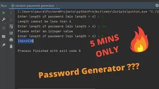 Learn to build random password generator in 5 mins using python  | Flowchart | Code