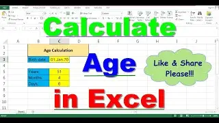 Calculate Age in Excel
