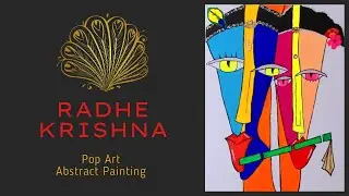 Radha Krishna Pop Art/Acrylic painting for beginners/Krishna Canvas Painting Ideas
