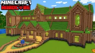 I Built a GIANT DIRT HOUSE in Minecraft Hardcore