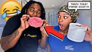 TOILET PAPER 🧻 DONUT 🍩 PRANK ON MY BOYFRIEND!! 