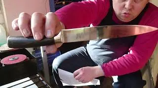 Заточка ножей до бритвенной остроты простой балгаркой