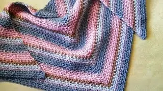 Shawl from leftover yarn.