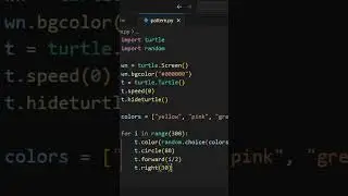 BEAUTIFUL PATTERN USING CIRCLES IN PYTHON || CODING || TURTLE || PYTHON