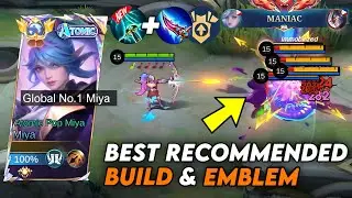 BEST RECOMMENDED MIYA BUILD AND EMBLEM 2024! NEW UPDATED!!!🔥 - mobile legends