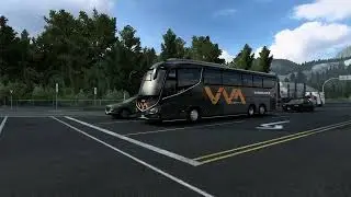 American Truck Simulator Bus trip to Merritt with Irizar I8