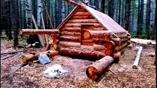 Отдых во время строительства избушки  Палатка
