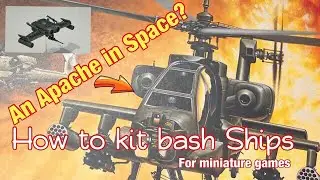 Building a bounty hunter kit-Bash space ship from scratch using an Apache Helicopter Kit Part 1