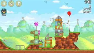Angry Birds Chinese version Red's Mighty Feathers All levels (Mighty Eagle) Any%