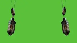 Ramadan Lantern Loop animation green screen footage | 4K footages | GreenScreen Vfx