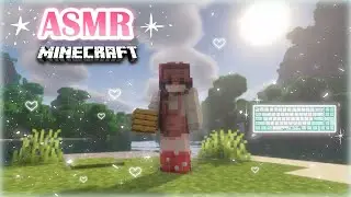 Minecraft ASMR ♡ - First Base Build 🌿 | Keyboard Sounds & Whispering 💕