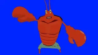 Larry The Lobster dancing blue screen