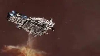 EVE Online - Thanatos taking dmg and warping out
