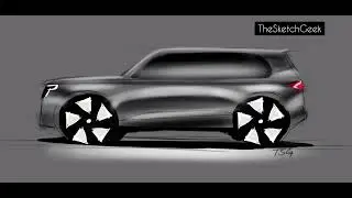 #day1 car render in sketchbook pro #carrender