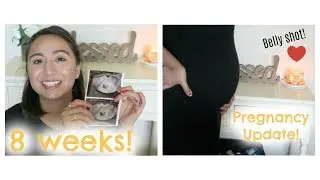 8 week PREGNANCY UPDATE & Belly shot!