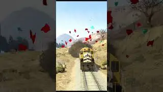 MICHAEL HIJACK TRAIN & STEAL LUXURY CAR! #shorts #gta5 | TECHNO GAMERZ GTA 5