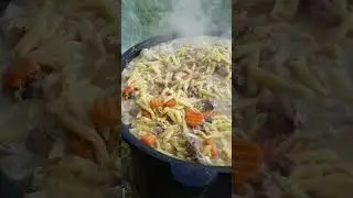 Макарошки с тушканом в казане😋💯💥🗯💭☻️👍 