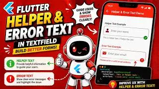 FLUTTER ANDROID -  TEXT FIELD HELPER & ERROR TEXT || TUTORIAL