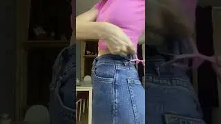 Если джинсы велики #лайфхаки #lifehacks #джинсы #идея #эксперименты #одежда