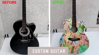 Custom Painting an 8 Year Old Guitar | Painting on Guitar | Painting on Things