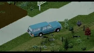 When you run over a corpse in Project Zomboid