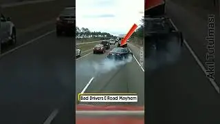 Otoyolda polisi görünce 360° dönen sürücü 😀